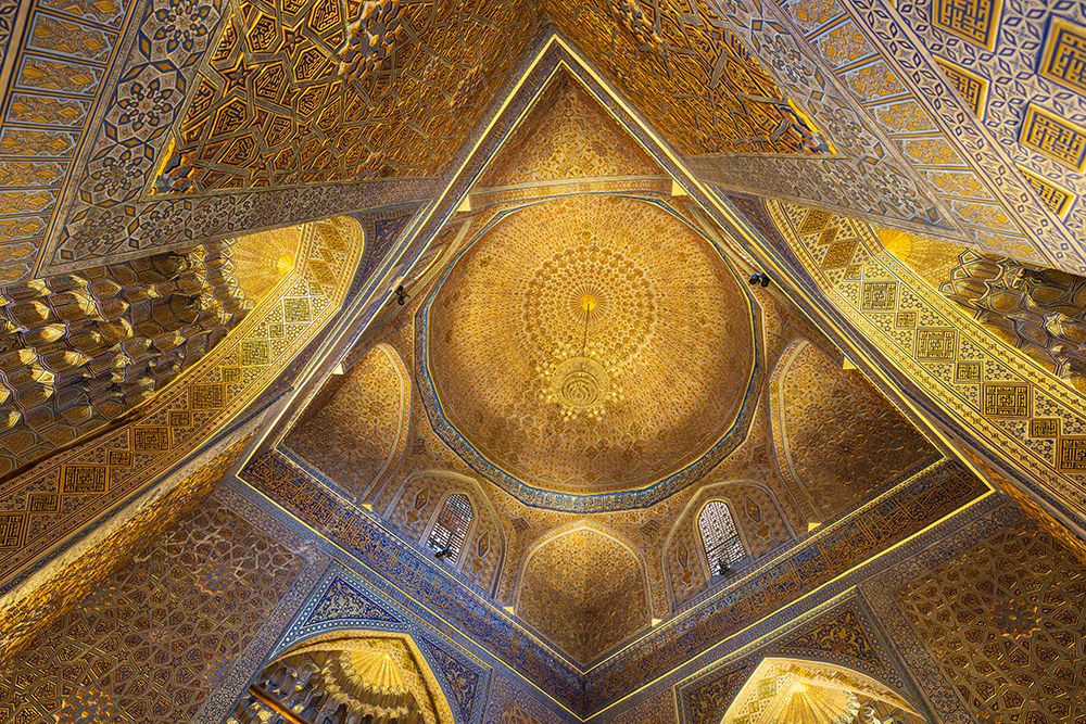 Samarkand, Uzbekistan, Central Asia interior view of the Gur-i Amir Mausoleum.